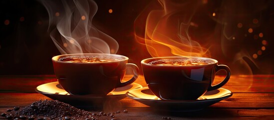 Hot beverages Copy space image Place for adding text or design