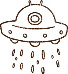 UFO Charcoal Drawing
