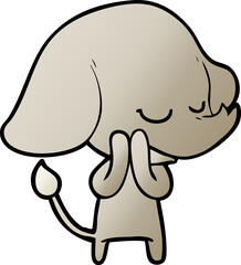 cartoon smiling elephant