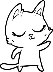 calm cartoon cat