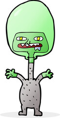 cartoon space alien