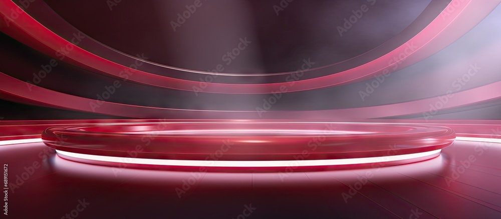 Aufkleber Futuristic interior concept display for product 3D rendering Copy space image Place for adding text or design