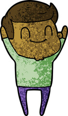 cartoon friendly man