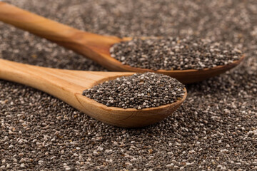 Chia seeds closeup