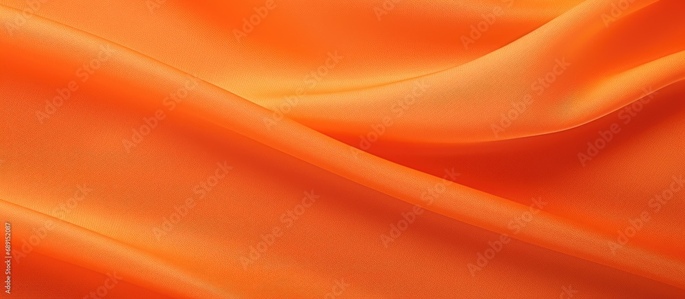 Poster Orange cotton fabric texture viewed from above Vibrant backdrop for artwork design Copy space image Place for adding text or design