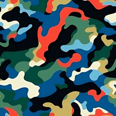 vivid color camouflage pattern