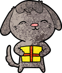 happy cartoon dog
