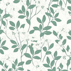 Jasmine Chic: Minimalist Birch Silhouette 1
