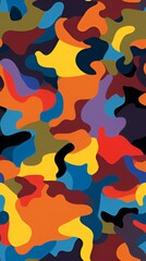 vivid color camouflage pattern