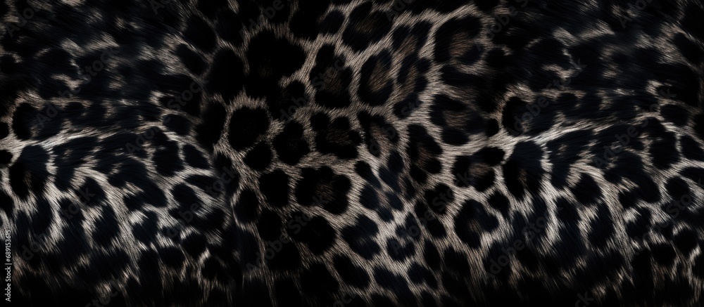 Poster Black spotted animal fur pattern s history Copy space image Place for adding text or design
