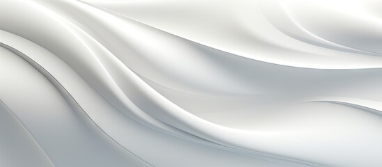 Obraz na płótnie Canvas Minimalistic 3D illustration of a white abstract wave background Copy space image Place for adding text or design