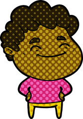 cartoon friendly man