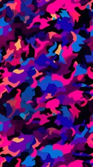 neon color camouflage pattern