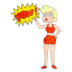 happy gym woman giving thumbs up symbol