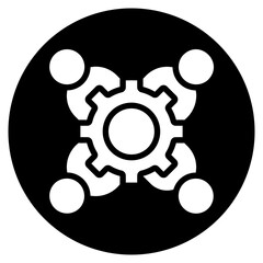 team work glyph icon