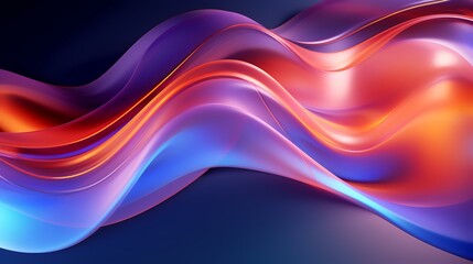 Fototapeta premium abstract background with smooth lines in blue, orange and purple colors