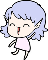 cartoon elf girl