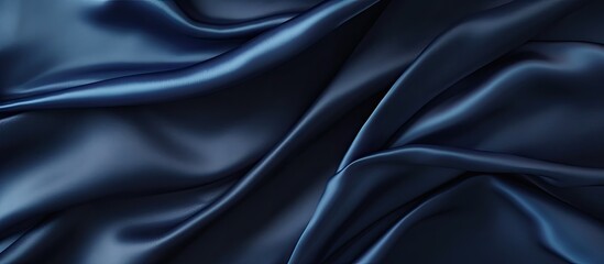 Luxurious blue silk satin backdrop with space for text design Web banner Top view table for special occasions Copy space image Place for adding text or design - Powered by Adobe