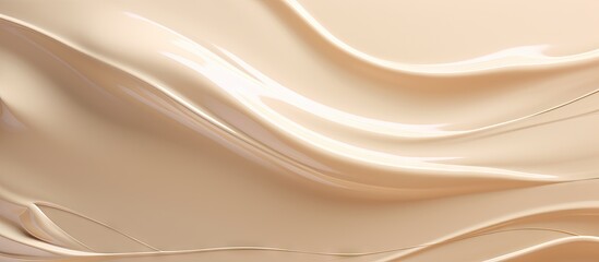 Creamy cosmetic smears on a beige background Copy space image Place for adding text or design