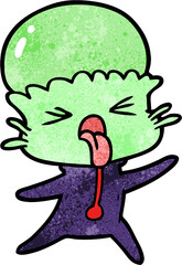 weird cartoon alien