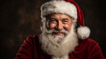 Portrait of Santa Claus with copy space