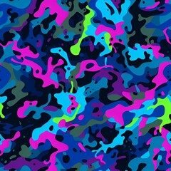 neon color camouflage pattern