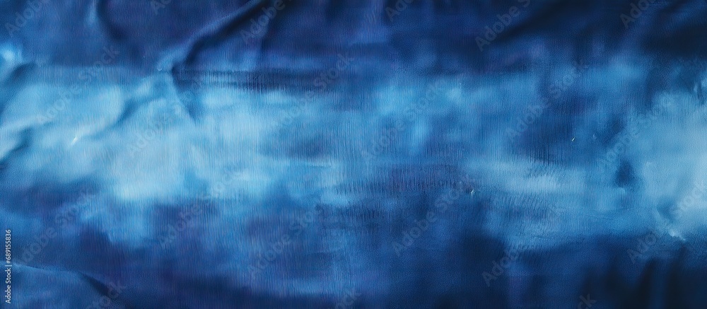 Poster Japanese fabric dyeing technique creating indigo textures Copy space image Place for adding text or design