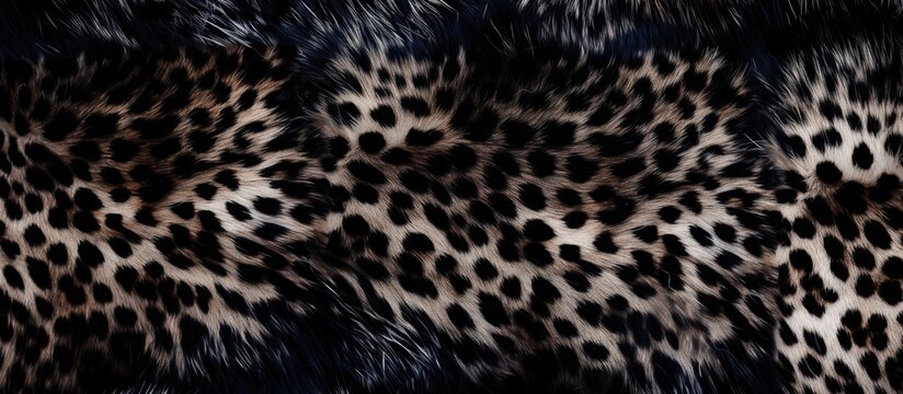 Black spotted animal fur pattern s history Copy space image Place for adding text or design © vxnaghiyev