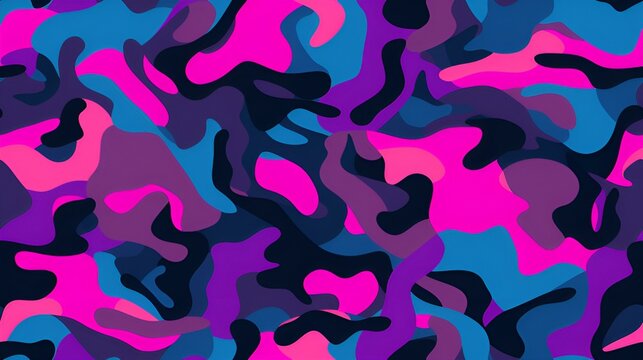 neon color camouflage pattern