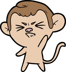 cartoon annoyed monkey