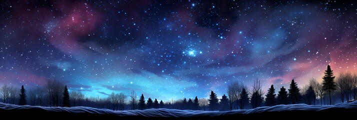 night sky and stars - obrazy, fototapety, plakaty