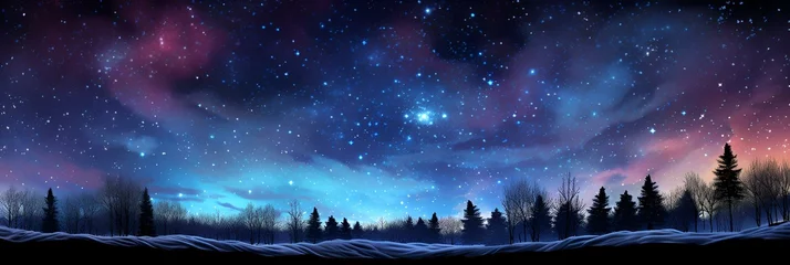 Foto op Canvas night sky and stars © No34