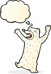 cartoon polar bear with thought bubble