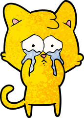cartoon crying cat