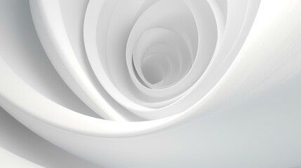 3d render of white abstract background with curved lines in the center