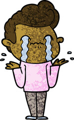 cartoon man crying