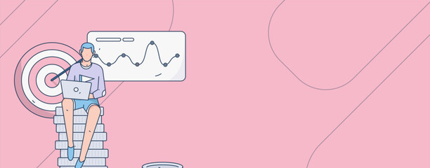 Business People Flat Vector Concept Operation Hand Drawn Illustration
