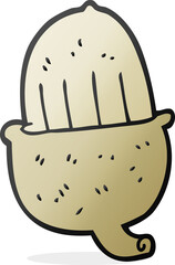 freehand drawn cartoon acorn