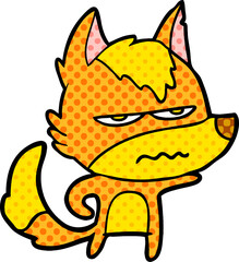 angry fox cartoon character
