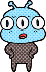 annoyed three eyed alien
