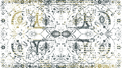 Carpet and Fabric print design with grunge and distressed texture repeat pattern 
