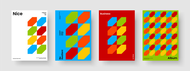Obraz premium Geometric Flyer Layout. Abstract Poster Template. Creative Brochure Design. Business Presentation. Background. Banner. Book Cover. Report. Handbill. Newsletter. Journal. Pamphlet. Advertising