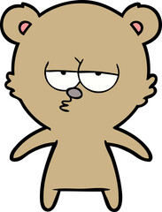 bored bear cartoon