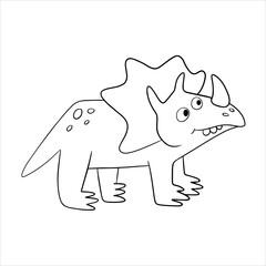 Vector cute funny dinosaur