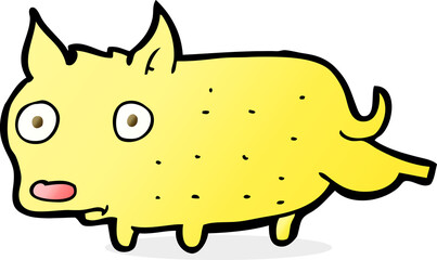 cartoon little dog cocking leg