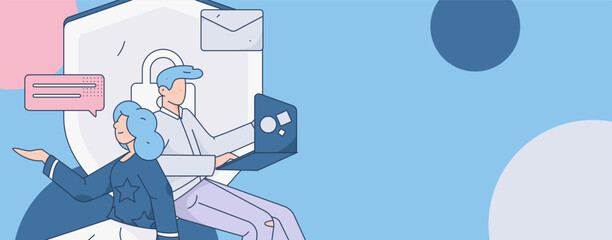 Business People Flat Vector Concept Operation Hand Drawn Illustration
