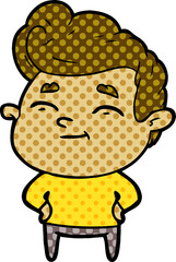 happy cartoon man