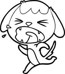 cute cartoon dog barking