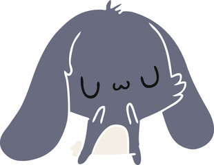 cartoon illustration kawaii cute furry bunny