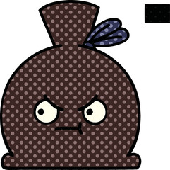 comic book style cartoon of a sack
